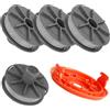 luolety Bobina di filo per decespugliatore Gardena 05307-20, 1,65 mm, 6,1 m, compatibile con Art 8846-8848 Art 9805-9809, bobina di ricambio con tappo (4 bobine + 1 tappo)