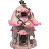 Muzrunq Case Fate per Il Giardino, Ornamenti da Giardino Fata Solare all'aperto con Luce, 4, 5x4, 3x6, 4, Pollici Ornamenti in Resina Impermeabile