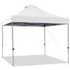 HOMASIS Gazebo Esterno Resistente 3x3m, Gazebo da Giardino Regolabile in Altezza, Gazebo Pieghevole con Protezione UV 50+ e Borsa da Trasporto a Rotelle per Fiere/Matrimonio/Campeggio (Bianco)