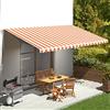 AUVYI Rivestimento per tende da sole giallo e arancione, 6 x 3 m, tessuto di ricambio per tende da sole, per balcone, protezione solare, per esterni, impermeabile, di alta qualità