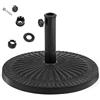 KOMFOTTEU Base per Ombrellone da Spiaggia Rotonda in Resina, Basamento per Ombrellone con Supporto per Pali da Ф38mm /48mm, Base Porta Ombrellone con Peso da 14 kg, da Giardino, Terrazzo, Bronzo