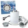 SUPACROP Kit di ventilazione 100 mm 125 mm 150 mm per camera di coltura con estrattore d'aria e filtro a carbone attivo