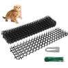 Jetcloud 10 pezzi anti-gatto con punte, 4,9 m, tappetino repellente per gatti esterni, spina, griglia pic per giardino, anti-cani, casa, recinto per interni esterni, 10 pezzi