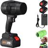 Generico Seese Pro Soffiatore Elettrico Senza Fili - Soffiatore Aspirapolvere 2 in 1 Portatile, 35000 RPM Ultra Potente, 40 Minuti Autonomia, Leggero per Giardino, Cortile, Foglie, Prato (Black,2 Battery)