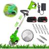 TANIASHOP Decespugliatore a Batteria 3 in 1 Multifunzionecon Elettrico Tagliabordi 36V Tagliaerba con 3 tipi Lame e 2 Batteria Testata Regolabile e Maniglia Telescopica
