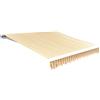 PURADAY Tendone Parasole in Tela Giallo Girasole e Bianco 3x2,5 m Tessuto Di Ricambio Per Tenda Da Sole Telo Parasole Per Tende Da Sole Tessuto Alternativo Di Alta Qualità (Telaio non Incluso)