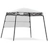RELAX4LIFE Gazebo da Giardino Pieghevole, Gazebo da Esterno Impermeabile e Resistente, Altezza Regolabile, Tenda Gazebo per Fiere, Mercato, Campeggio (2,1x2,1x2,1M, Bianco)