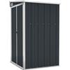 vidaXL Capanno da Giardino a Parete Antracite 118x100x178 cm Acciaio