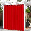 Hiseng Tende da Esterno con Anelli, 1 Pezzi Tende da Sole Tenda Oscurante Impermeabile Tinta Unita Tenda per Esterni per Giardino Cortile Balcone Protezione Solare Privacy (132x160cm,Rosso)