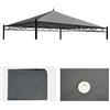 Mendler Telo di ricambio copertura tetto per gazebo Cadice poliestere 3x3m - grigio