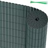 Peviasot Tappetino frangivista in PVC, 80 x 300 cm, antivento, per balconi, terrazze, protezione da sguardi indiscreti, con nastri, colore: verde