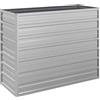 vidaXL Letto Rialzato Giardino 100x40x77 cm in Acciaio Zincato Argento