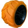 SZLIFE Ruota Girevole in PU Solido Ruota Solida per Carrello da Spiaggia Sostituzione Diretta Facile da installare Ricambio per Carrello Pieghevole da, Arancione Nero