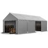 TOOLPORT Tendone deposito 4x8 m PVC 700 N grigio impermeabile tenda capannone tenda di stoccaggio