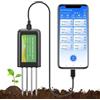 Generic Sensore per terreno USB 7 in 1 con pH, temperatura, umidità NPK, misuratore per test del suolo con sonda resistente, monitor per la crescita delle piante da giardinaggio agricolo per Android