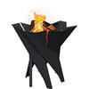 KRATKI Basket cesto fuoco da giardino, da appoggio, esagonale, in ottica angolare | Peso 14,4 kg, dimensioni H 50 x L55 x P55 cm | resistente al calore fino a 600 ° C