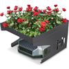 NAIZY, tettoia per robot tosaerba, garage da giardino, tetto in metallo antracite, carport, protezione per robot tosaerba, tagliaerba, protezione contro la pioggia, grandine e raggi UV, 70 x 60 x 43