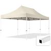 TOOLPORT Gazebo Pieghevole Giardino 3x6m Telo 700N Poliestere Idrorepellente Padiglione Mercati Sagre Crema