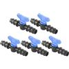 acquaverde Mini Valvola a Cilindro, Rubinetto Portagomma per Impianti, Sistemi e Tubi di irrigazione a Goccia, Nero Made in Italy - Orto Facile (5, 25 x 25 mm)