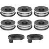 StarRing 4/8/12 pezzi di ricambio per bobine e copertura per bobine Einhell GC-ET 4530 3405685, accessori per decespugliatore, linea e cappuccio per bobine di erba autoalimentazione (8 pezzi)