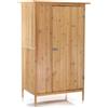 Wiltec Armadio da giardino a un'anta in legno Capanno degli attrezzi per esterno 92 x 57 x 154 cm