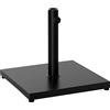 Outsunny Base per Ombrellone Quadrata da 18kg per Pali Φ3.5/3.8/4.8, Basamento per Giardino e Terrazzo 45x45x39cm, Nero