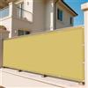 GUOYFEN Tenda da Sole per Esterno a Caduta 145 x 220 cm UV 98% Parasole Giardino Esterni Protezione Rete Parasole Protezione Uv, Tessuto 185 G/M² per Giardino, Terrazza e Balcone, Giallo sabbia