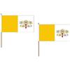 AZ FLAG Pacco 10 Bandiere Città del Vaticano 45x30cm con Asta di Legno - Bandiera VATICANA 30 x 45 cm