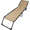 SUNNY STAR Lettino Senza Parasole in TEXTILENE Beige 58x190x30cm