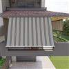 Mitepek Tenda da sole a caduta con bracci per balcone terrazzo finestra 300cm Grigio Verde Golisa