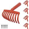 Generico Rastrello in PVC 9 Denti per Raccolta Olive - Set 5 pezzi - Attacco Conico Ø 22 mm - Pettine 13,5 cm - Applicabile anche su Pertiche