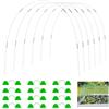 Nexoria Galletto per piante, archi a tunnel, per serra da giardino, per serra, archi, con fibbie, copertura per aiuole rialzate, tunnel per piante, frutta, verdura (30 pezzi)