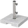 Outsunny Base per Ombrellone in Granito da 21 kg, Base Quadrata per Ombrelloni da Esterno con Maniglie e 2 Manopole Regolabili, Ideale per Giardino, Patio, Bordo Piscina, Grigio