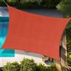 YAOYI Tenda A Vela Rettangolare 6x6m Vela Ombreggiante HDPE Traspirante, Protezione Raggi UV 95%, per Feste All'aperto in Terrazza Giardino, con Corda, Rosso