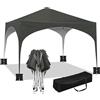 WOLTU Gazebo da Giardino pieghevole 3x3m con sacchi di sabbia Grigio