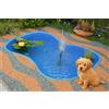Giardini d'Acqua Laghetto da Giardino Termoformato in Plastica Azzurro - Modello Bolsena Vasca Preformata per Laghetto Ornamentale - 178x130x45 cm - capacità 600 L