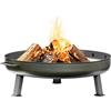 Czaja Stanzteile Braciere Bonn Ø80cm - con foro di scarico dell'acqua - caminetto per esterno, ciotola del fuoco per terrazza e giardino