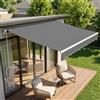 LIFERUN Tenda a bracci snodati 250 x 200 cm, UPF 50+ impermeabile, manovella & supporto a parete, Regolazione angolare 52-75°, Terrazzo & Balcone, antracite
