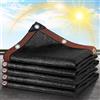 kufu01 Rete Telo Ombra Nera,Panno Ombreggiante Antivento e Antipolvere,Tenda a Vela Ombreggiante per Serra,Recinzioni Coperture,Cortile o Cuccia,Traspirante Protezione Solare (1x4m/3.3x13ft)