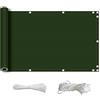 ZQXFZ Telo Frangi-Vista per Balcone 70x150cm con Corda e Fascette Protezione Solare 160g/㎡ Bloccare La Privacy Facile da Installare Copertura per Balcone Impermeabile -Verde Scuro.