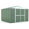 Notek Box in Acciaio Zincato Casetta da Giardino in Lamiera 3.27 x 2.69 m x h2.17 m - 132 KG - 8,80 metri quadri (Verde)