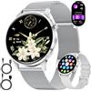 LIGE Smartwatch Donna 7,9mm Ultrafino 1,32" AMOLED Chiamate Bluetooth per Android iOS Orologio Intelligente Elegante Multisport Fitness,Monitor Frequenza Cardiaca e Sonno,Ciclo Mestrual