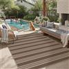 PureCozy Tappeto da Esterno Salotto 160x230cm Lavabile Antiscivolo Tapette Marrone Tappeti Juta Simil Carpet Camera da Letto Giardino Balcone Terrazza Impermeabile Rug