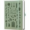 HwxBen Ricettario da Scrivere A5 con Indice - Quaderno Ricette da Compilare, Libro di Cucina, Meal Prep Libro, Quaderno per Ricette con Copertina Rigida- Verde militare