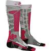 X-Bionic X-Socks Ski Rider 4.0 Calze da Donna per sport invernali ad alta tecnologia per un maggiore comfort e prestazioni, ideali per sciatori agonisti e amatoriali - Grigio/Rosa, 41-42