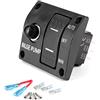 Cocoarm Interruttore per Pompa di Sentina 12V 24V Interruttore a 3 Vie per Pompa di Sentina, Pannello Interruttori per Pompa di Sentina Automatico/spento/manuale con Indicatore LED,