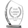 Emoragifou 20 x 13 cm Custom Crystal Trophy Award, targa premio in cristallo con incisione personalizzata con il tuo logo/emblema/testo, premi personalizzati e trofei per sport, eventi aziendali
