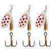 Mepps - Cucchiaino speciale per pesca alla trota Aglia, multicolore, ARGENT POINTS ROUGES PAR 3, 2