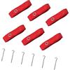 JISADER 6 Pezzi Linee da Beach Volley, marcatori di Linee, Forniture Rosse Lunghe 800 cm, Campo di Confine Portatile, Kit marcatore di Campo per Esterni,