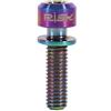 Restokki Bulloni per Attacco Manubrio, Viti per bulloni in Titanio con rondelle Set Viti per Attacco Manubrio per Bici da Strada per Mountain Bike 6 Pezzi M5 x 18 mm(Arcobaleno)